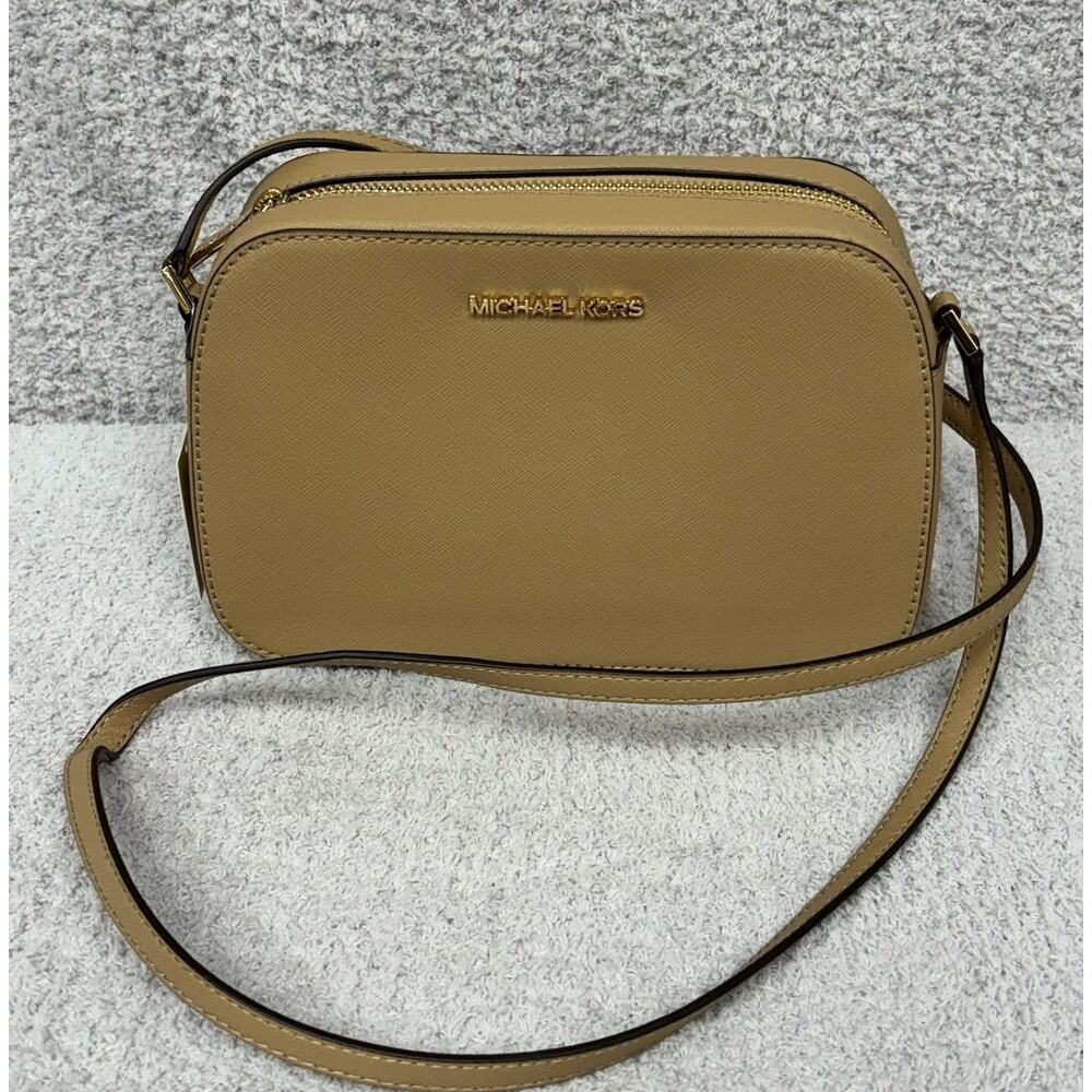 Michael Kors Tan Leather Houston Crossbody Purse NWT #71197